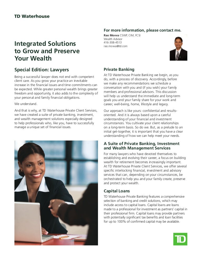 Private Wealth Management And Banking For Lawyers