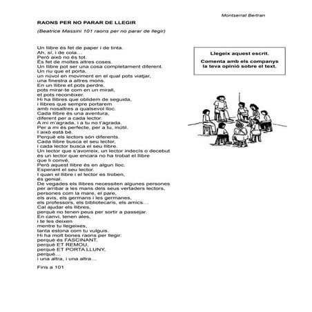 Raons per no parar de llegir