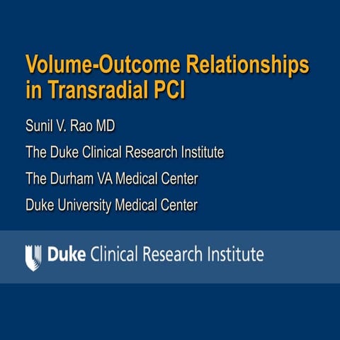 Rao SV - AIMRADIAL 2014 - Volume-outcome relationship