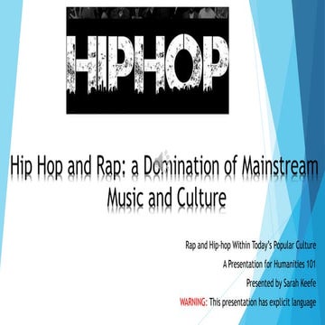Rap and hip hop within today’s popular culture