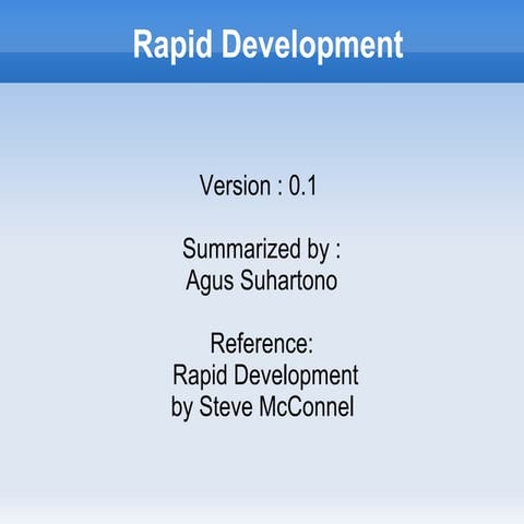 Rapid Development | PPT