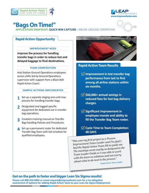 Rapid Action Tools for Airlines