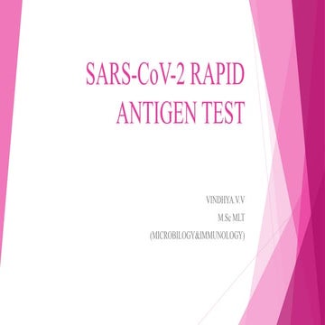 SARS-CoV-2 Rapid ANTIGEN  TEST PPT
