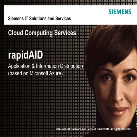 Presenting our Cloud solution "rapidAID" on Microsoft's Virtualization Day