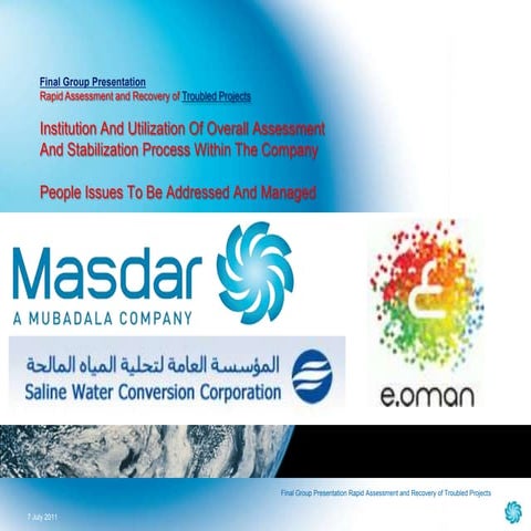 Rapid assessment and recovery of troubled projects