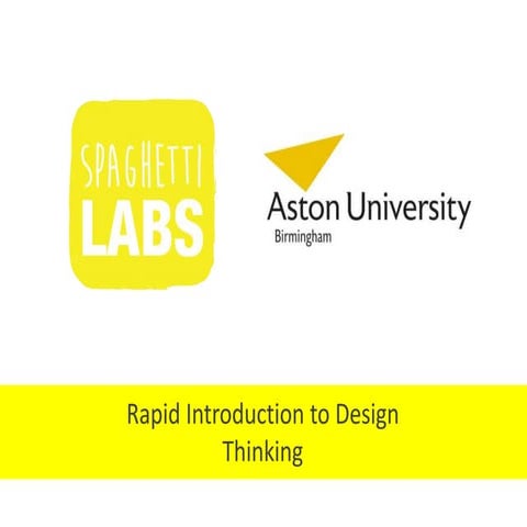 Rapid design thinking workshop