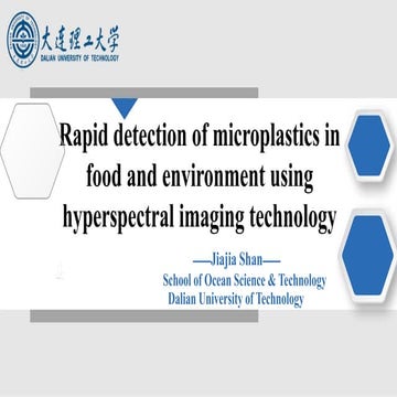 Rapid detection of microplastics in food and environment using ...