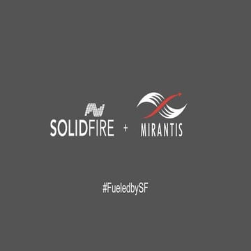 Rapidly Deploy An OpenStack Cloud with Mirantis + Solidfire 
