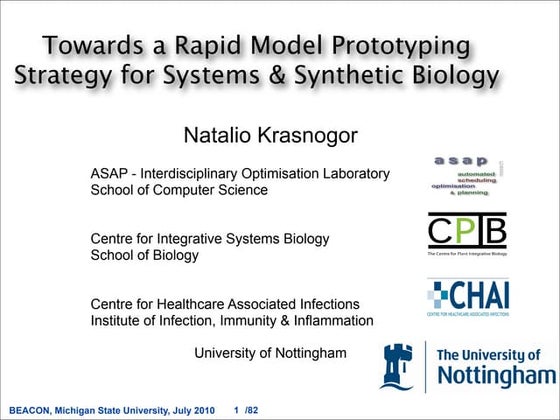 Towards a Rapid Model Prototyping  Strategy for Systems & Synthetic Biology