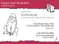 Rapid User Research - a talk from Agile 2013 by Aviva Rosenstein