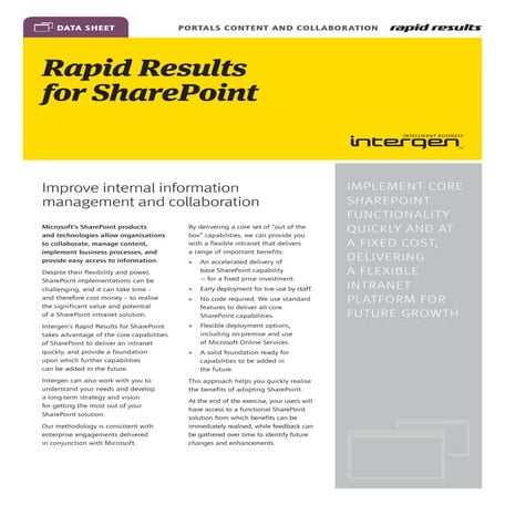 Rapid Results SharePoint