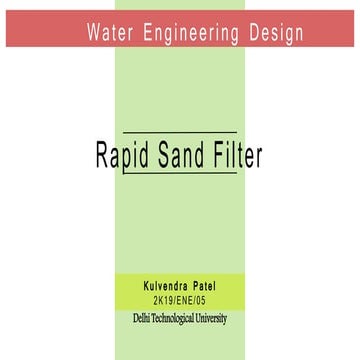 Rapid sand filter
