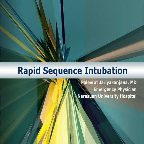 Rapid sequence intubation