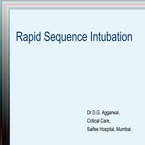 Rapid Sequence Intubation (RSI) | PDF