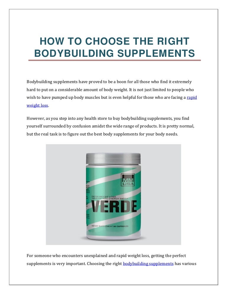 Safe and Natural Rapid Weight Loss Pills and Bodybuilding Supplements