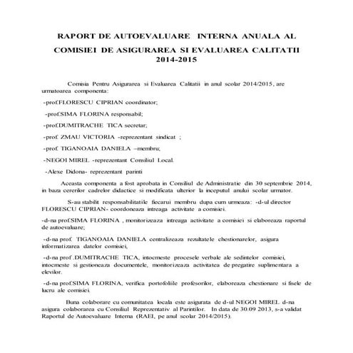 Raport de autoevaluare ceac 2014 2015