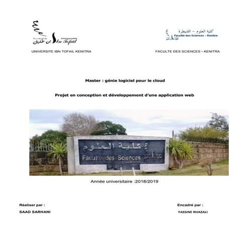 Rapport projet conception et la réalisation d'une application web gestion des...