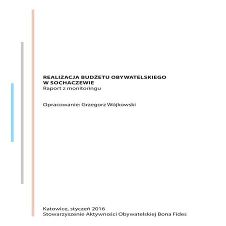 Raport z monitoringu budżetu obywatelskiego w Sochaczewie