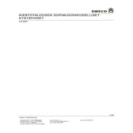 Kiertotalouden sopimusoikeudelliset ratkaisut