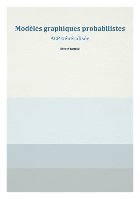 Generalization of Principal Component Analysis, report, 2012