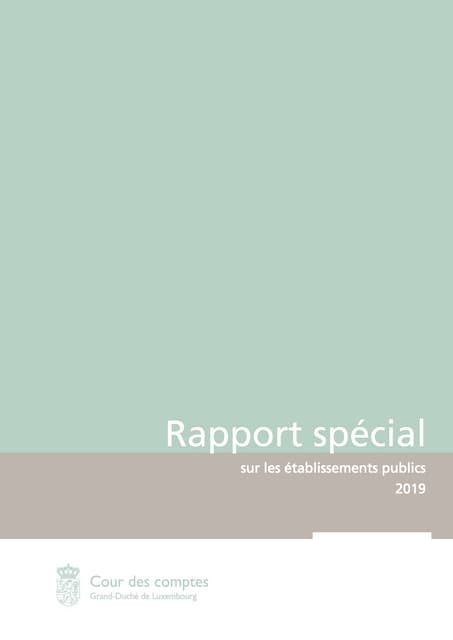 Rapport de la Cour des comptes sur les établissements publics