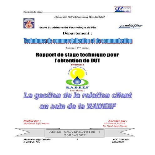Rapport gestion-relation-client-grc
