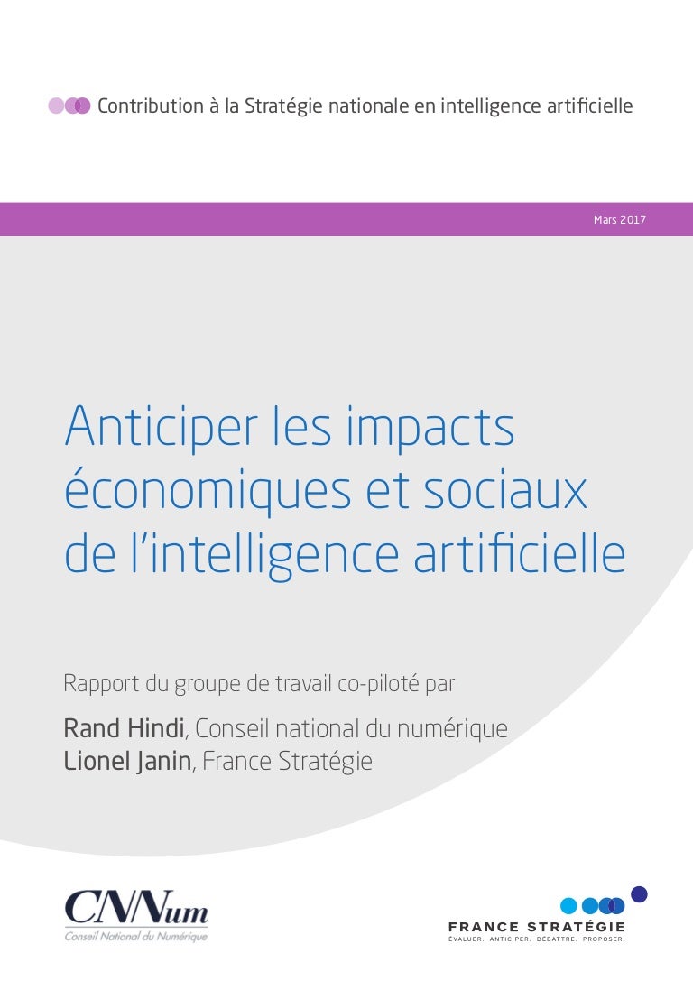 Anticiper les impacts économiques et sociaux de l'intelligence artificielle