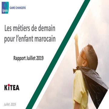 Les métiers de demain pour l'enfant marocain
