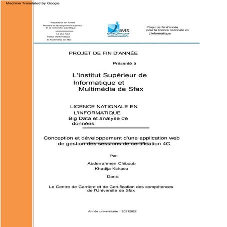 Rapport de stage développement informatique | PDF
