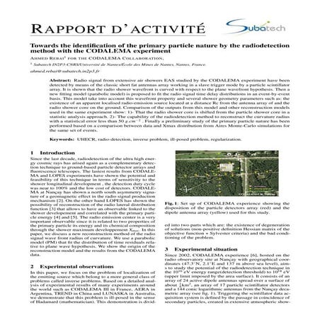 Towards the identification of the primary particle nature by the radiodetecti...