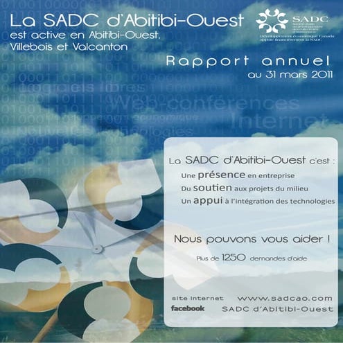 Rapport annuel SADCAO 2010-2011