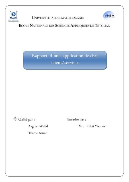 Rapport application chat