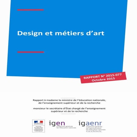 Design et métiers d’art