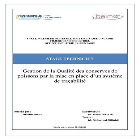 Rapport de stage belma noura