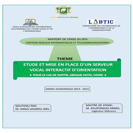 Rapport de stage bts