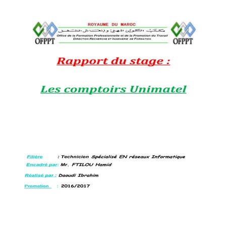 Rapport du stage