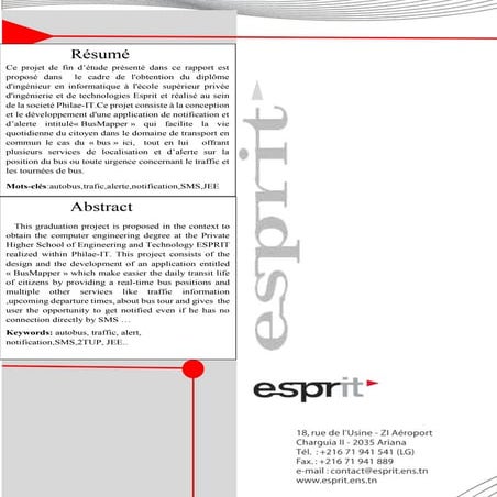 Conception et développement  d’un système d’alerte et notification  d’une tou...