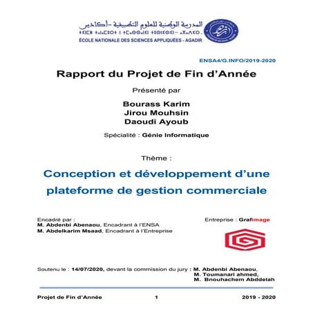 Rapport du Projet de Fin d'année Génie informatique 