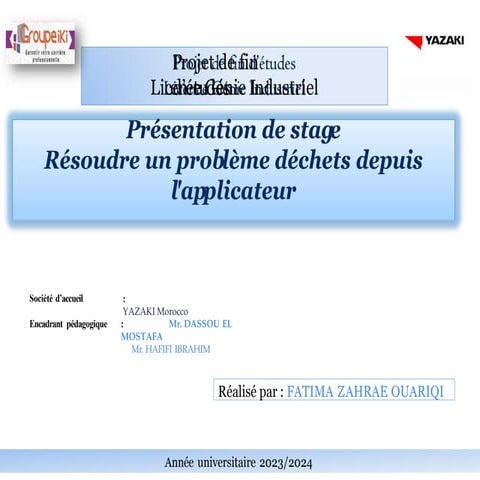 PPT SEBN BOURRAMOUSS GAO8 MORA.pptx optimisation d'un poste goulot d ...