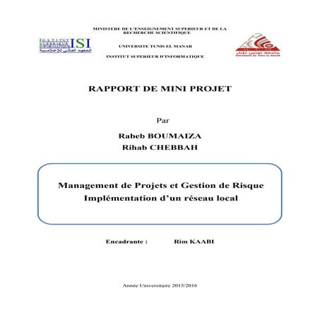 Rapport gestion projet