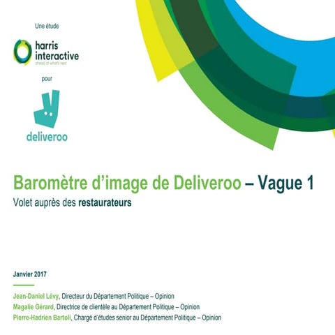 Baromètre d’image de Deliveroo auprès des restaurateurs