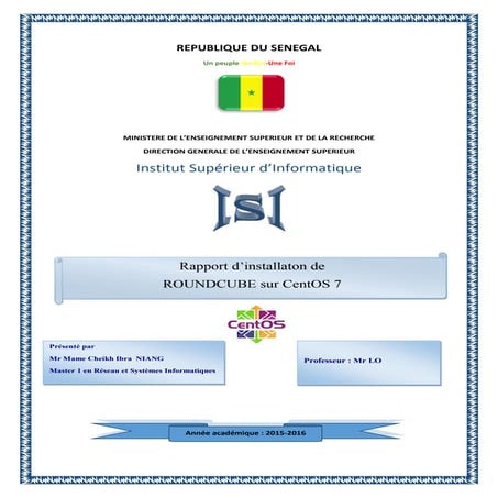 Rapport installation round cube centos 7