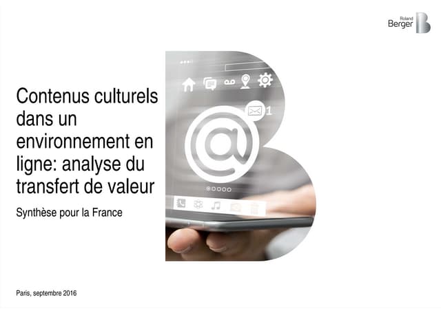 Contenus culturels dans un environnement en ligne : analyse du transfert de v...