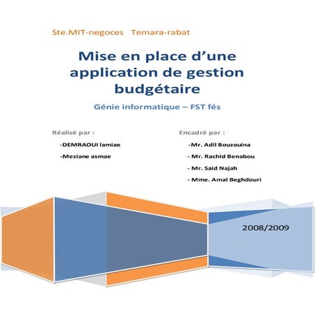 Réalisation d'une application de gestion budgétaire