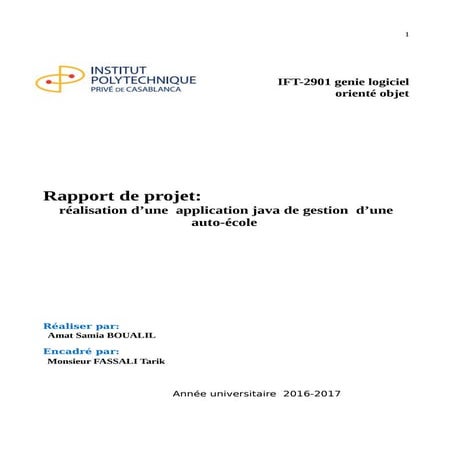 Rapport projet: relisation d'une app desktop 