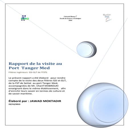 Rapport visite Tanger med