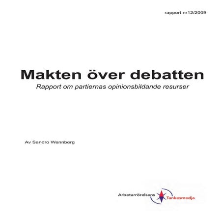 Rapporten Makten Över Debatten