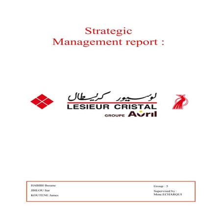 Rapport strategic management lesieur cristal- g5 | PDF