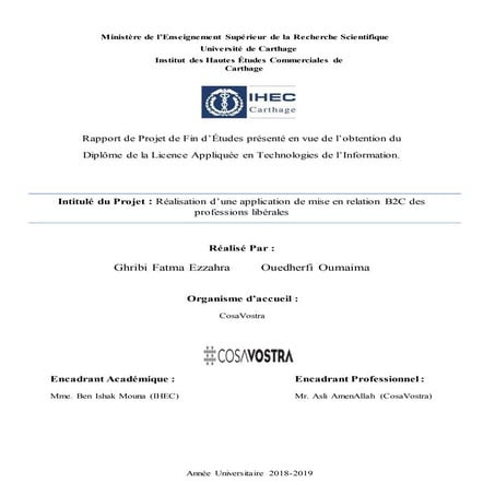 Projet Fin D'étude Application Mobile | PDF