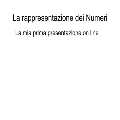 rappresentazione dei numeri